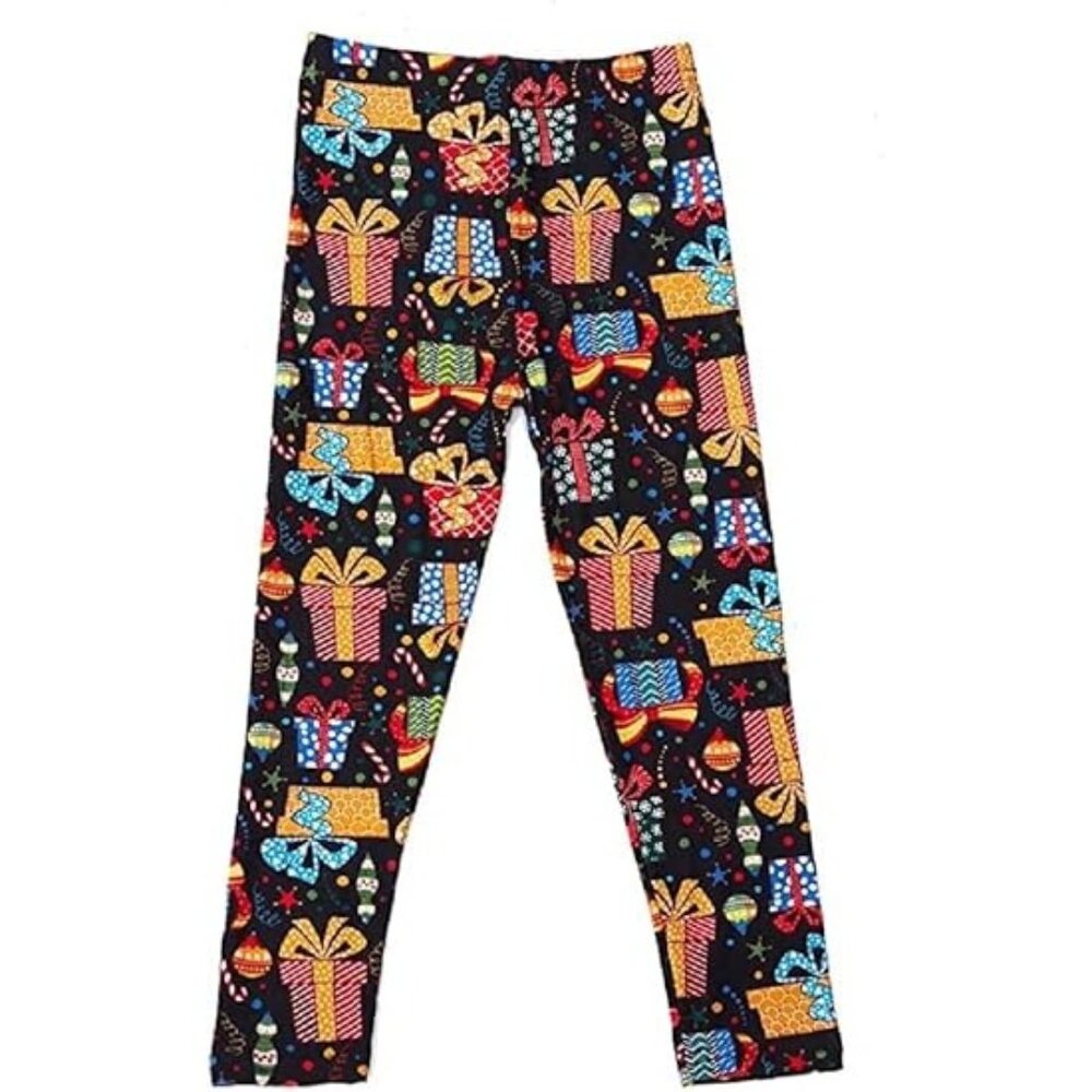 New Mix Girls Christmas Leggings - Holiday Theme - S 4/6
